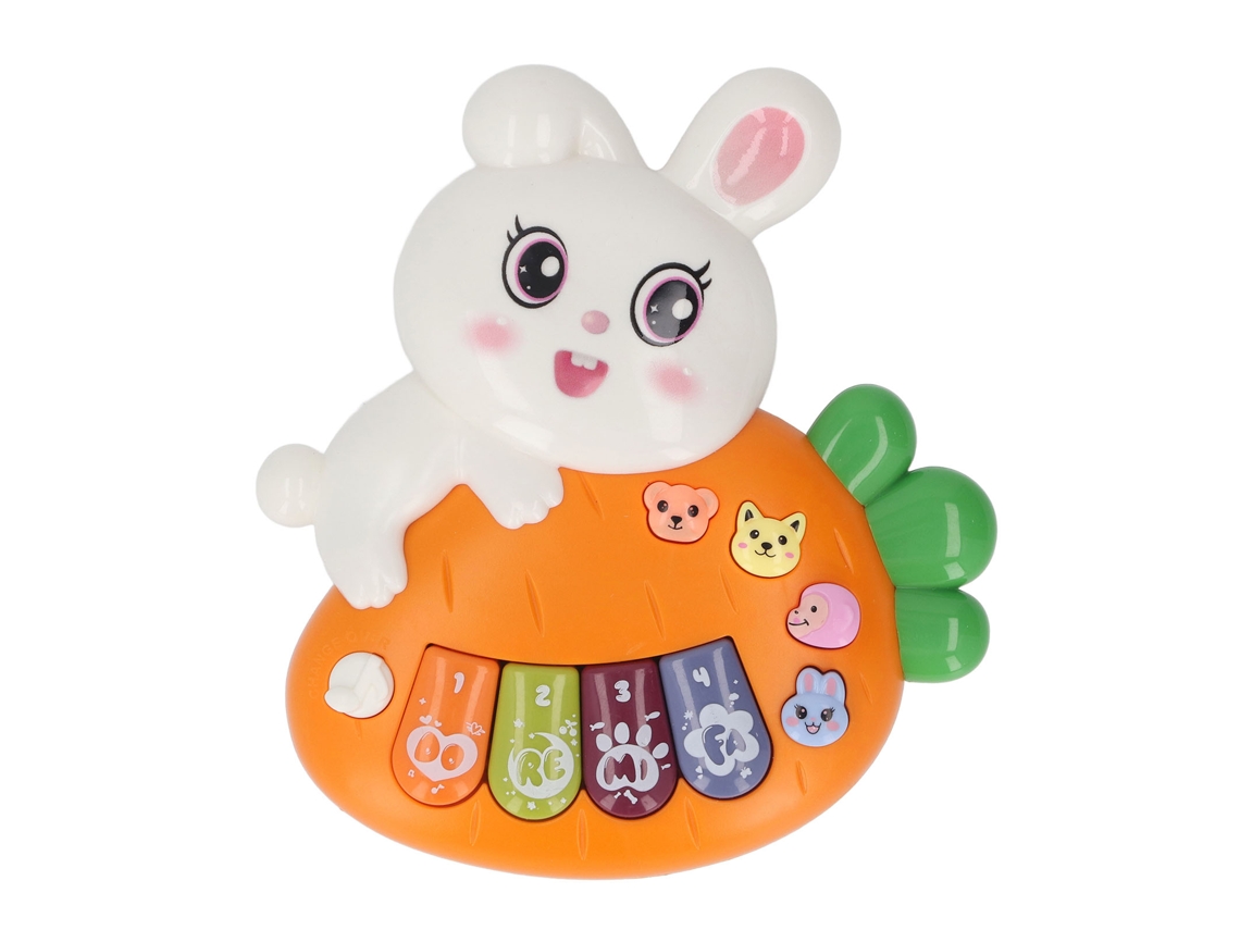 Ats brinquedo Piano para Bebê com Teclado Animado, Bonito Órgão Eletrônico Educativo Musical para Meninos e Meninas Laranja