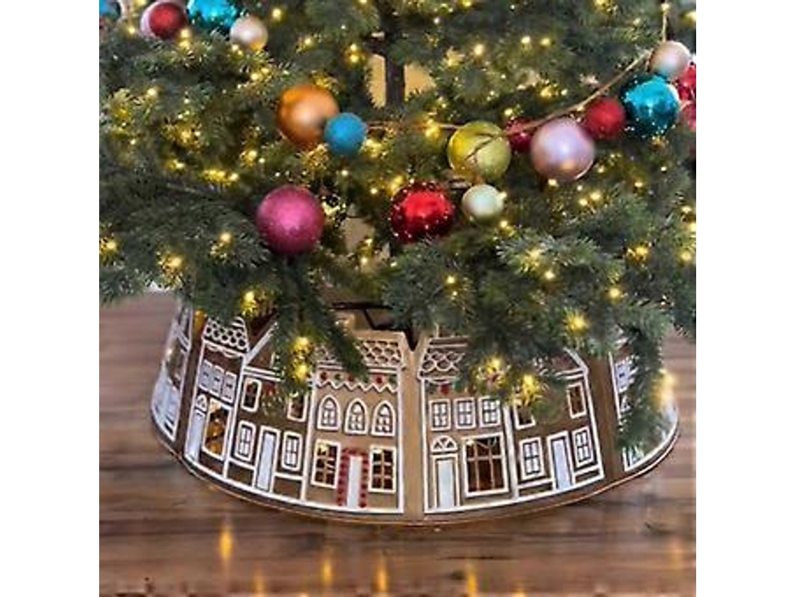 Colar De Árvore De Natal Led Casa De Gengibre