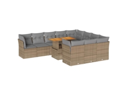Garden Sofa Set, Garden Sofa Sets Vidaxl Bege Rattan / Vime (n/a)