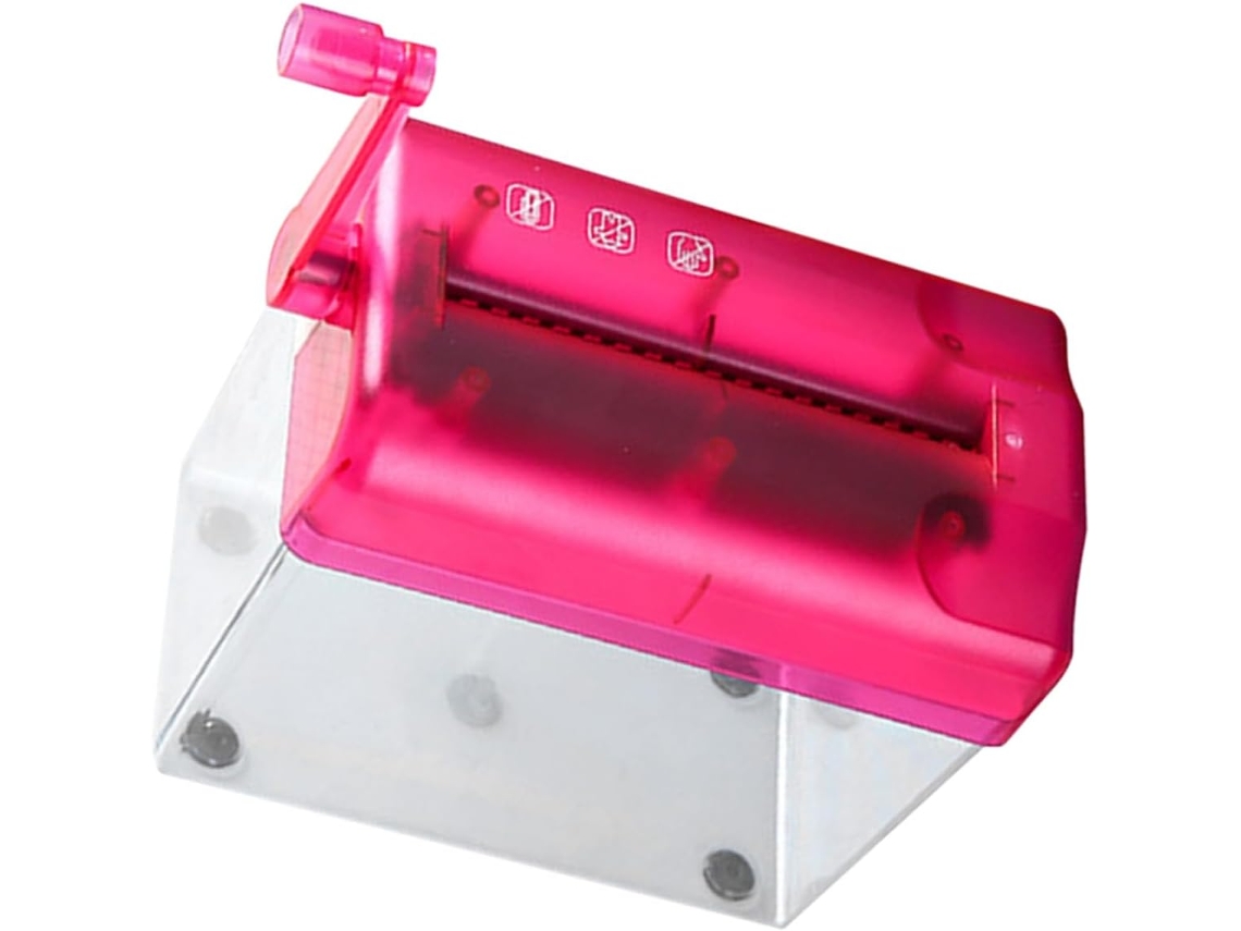 Destruidor De Documentos Manuel De Bureau Mini, Plastique Métal Rouge