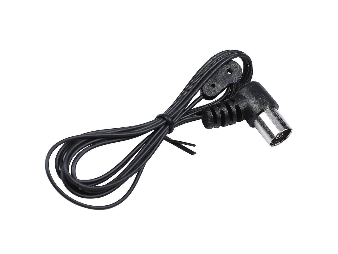 Antena Am/ Fm Dipolo Fm 75 Ohm Conector Pal Para Rádio Estéreo Interno Receptor De Home Theater Am Fm Antenascjy Preta