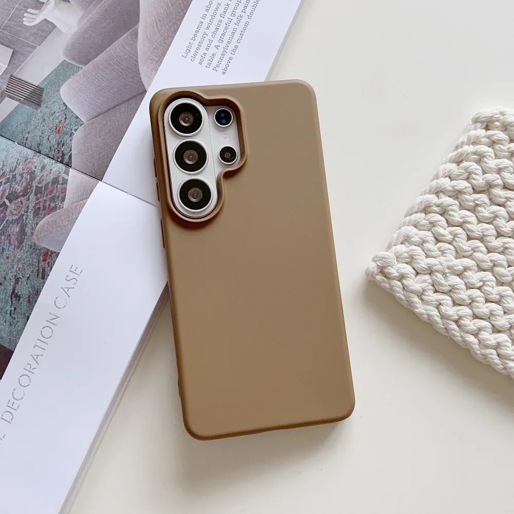 Capa De Celular Em Silicone Líquido (cáqui, Galaxy A37), Macia, Ultrafina E Resistente A Quedas.