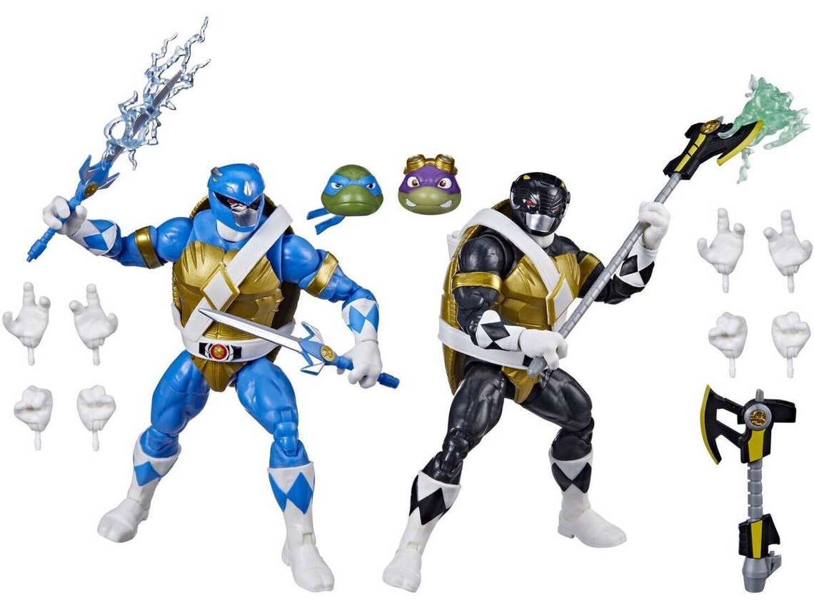 Pack 2 Figuras de Ação POWER RANGERS Donatello e Leonardo