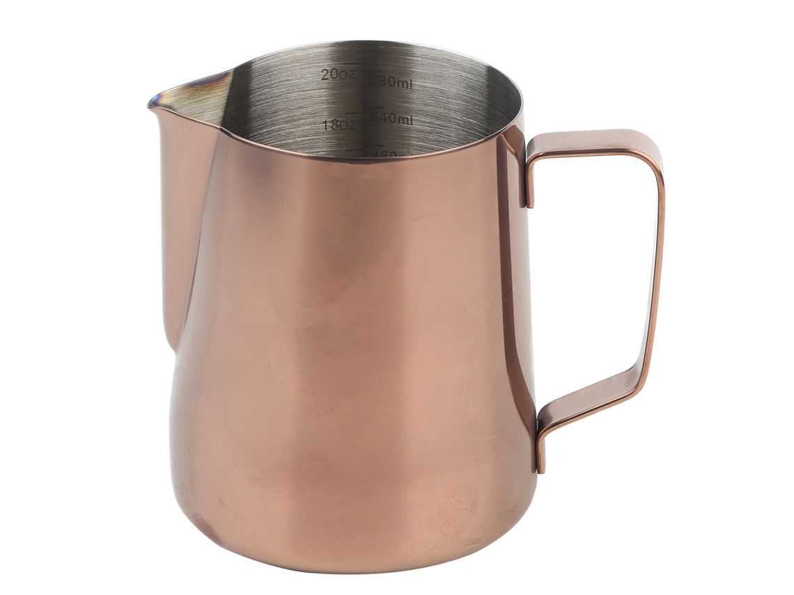 Espumador De Leite Estilo Japonês, Caneca De Café Em Aço Inoxidável 304 Para Bar Em Casa Brilvibera (ou Rosa 600ml)