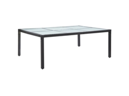 Vidaxl Mesa De Jantar P/ Exterior 200x150x74 Cm Vime Pe Preto