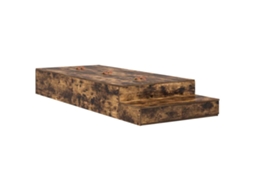 Cama De Solteiro | Camas Para Quarto | Estrado De Cama Com Arrumação Carvalho Defumado 90 Cm
