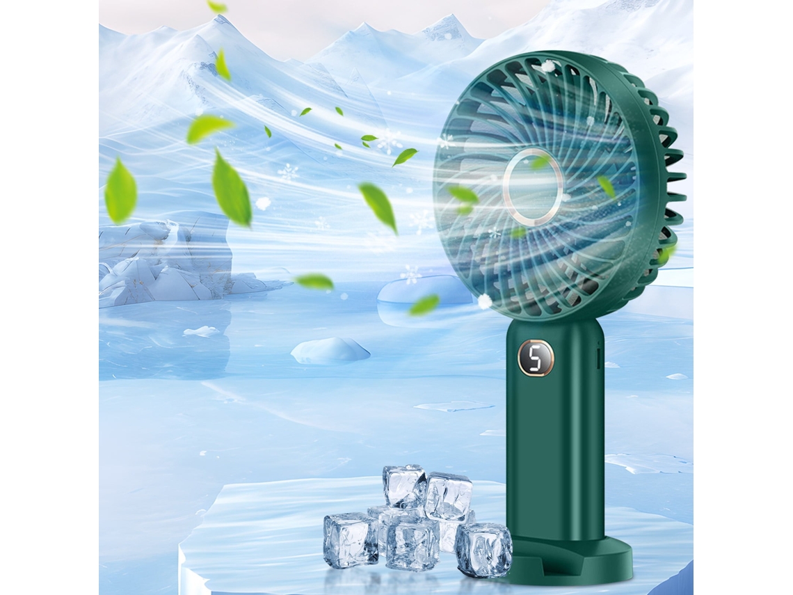 Mini ventilador recarregável USB (verde)