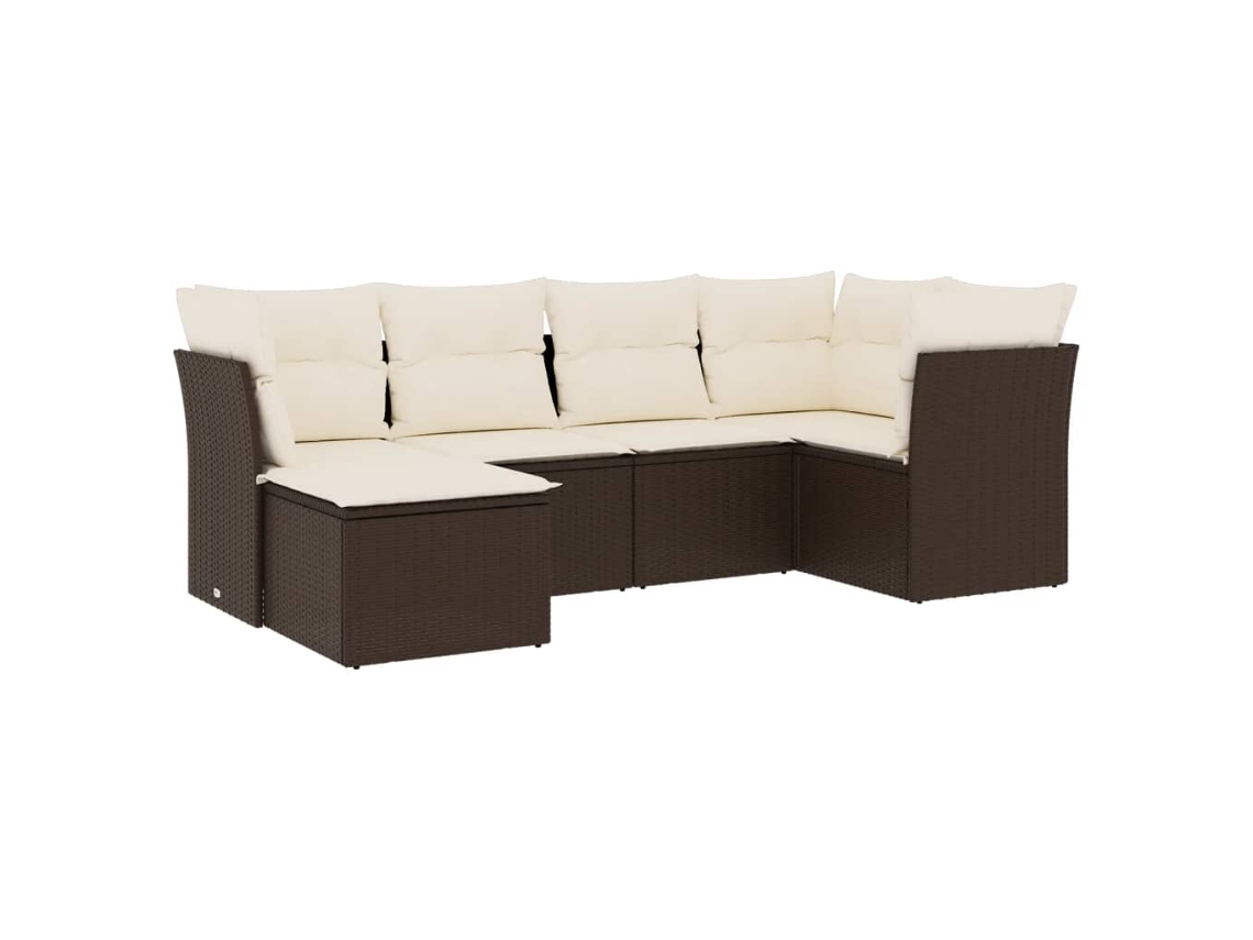 Garden Sofa Set, Garden Sofa Sets Vidaxl Marrom Rattan / Vime (n/a)