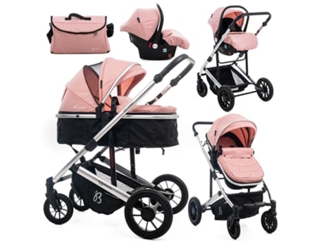 Carrinho de Bebé Trío 3 em 1 0-22 kg BEBELISSIMO Victoire Rose