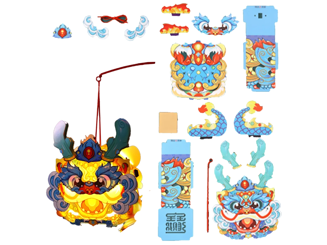Lanterna Portátil Infantil Lumínica Estilo Chinês