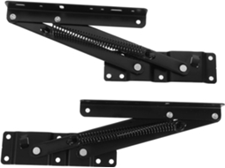 Ultechnovo Conjunto De 2 Dobradiças Para Mesa Centro Com Mecanismo Elevação Dobrável Em Aço Laminado A Frio, Cor Preta