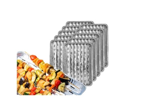 Placa De Cozimento Para Churrasqueira Nipter Retângulo Alumínio Pacote Com 50 34,1 X 22,9 Cm