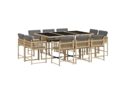 Garden Dining Set, Garden Dining Sets Vidaxl Bege Rattan / Vime (n/a)
