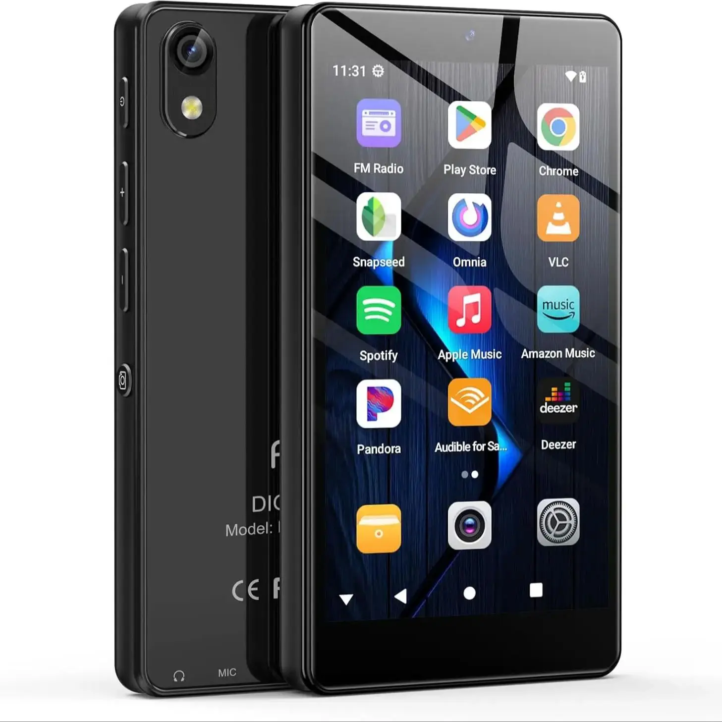 Reprodutor De Mp3 Android 13 De 96 Gb, Bluetooth, Tela Sensível Ao Toque De 4 Polegadas, Câmera, Preto.