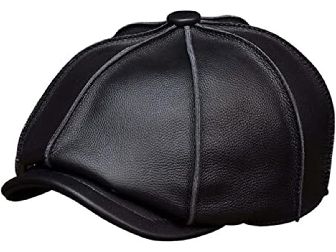 Boné de beisebol em Cuirable Hommes Chapeau Béret Rouge Marron, Tamanho Xl, Adaptado para SFUSHOS