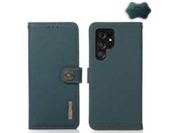 Capa De Celular Khazneh Custer Em Couro Com Proteção Rfid Para Samsung Galaxy S23 Ultra 5g