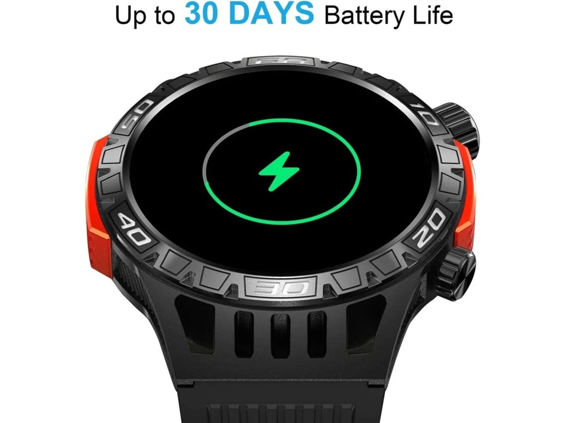Smartwatch Fitness 1.46 Tela Touch Hd Rastreador De Com Função Atender/fazer Chamadas Monitor Sono Contador Passos Mais 100 Yizhood
