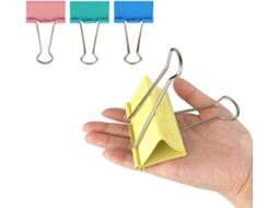 Clips De Fichário Premium Tamanho Mega 7, 6cm 3 Polegadas, Pacote Com 8 Unidades Em 4 Cores Diferentes, 2 Clipes