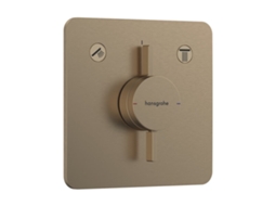 Misturadora HANSGROHE Duoturn Q Encastrável 2 Consumidores 2 Funções Roseta Soft Edge 75414 Cor: Bronze Polido