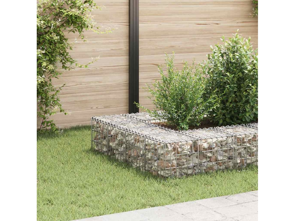 Vidaxl Canteiro Elevado/cubo Gabião 30x30x30 Cm Fio De Aço