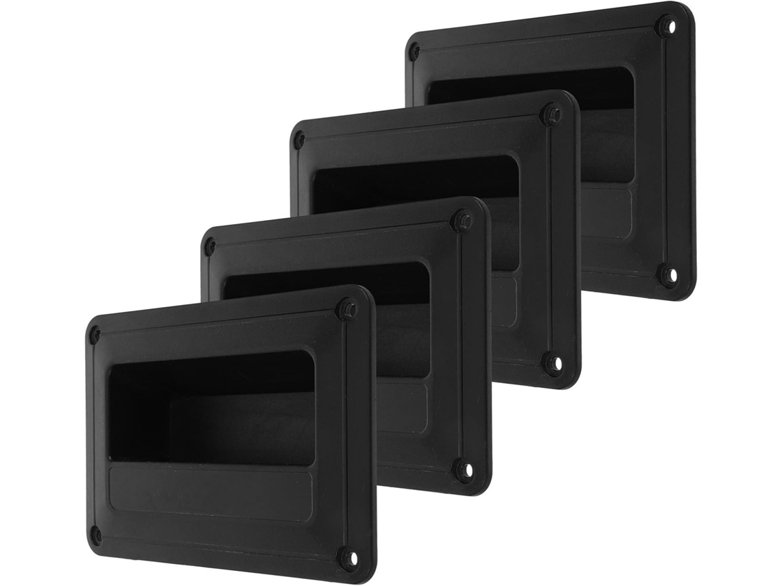 Alto-falante De Áudio De Plástico Preto Com Alça Lateral De 4 Polegadas, Fácil De Instalar.