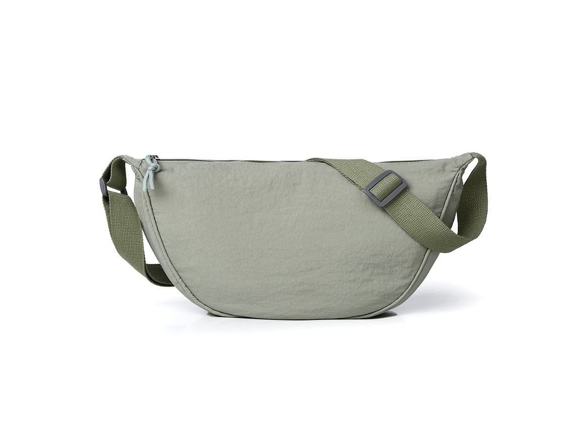 (grande, Verde Ervilha) Bolsa De Tecido Lavado Com Pregas, Estilo Dumpling, Bolsa De Ombro Simples E Leve, Com Cordão Ajustável.