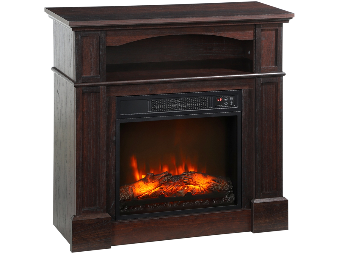 Lareira Elétrica com Chama LED, Controle Remoto, 1800 W, 80,5 X 32,3 X 80,5 Cm | S/MARCA