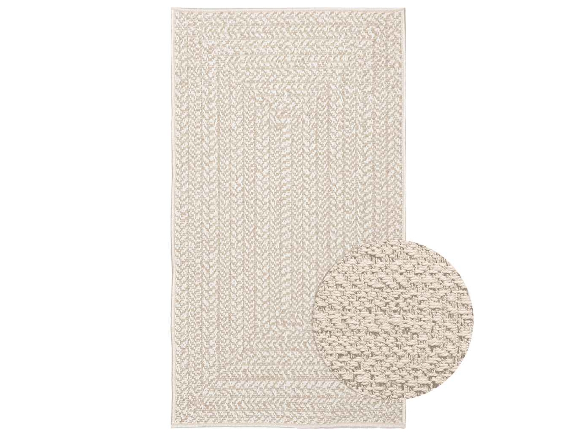 Vidaxl Tapete Zizur Creme 60x110 Cm Aspeto De Juta Interior E Exterior
