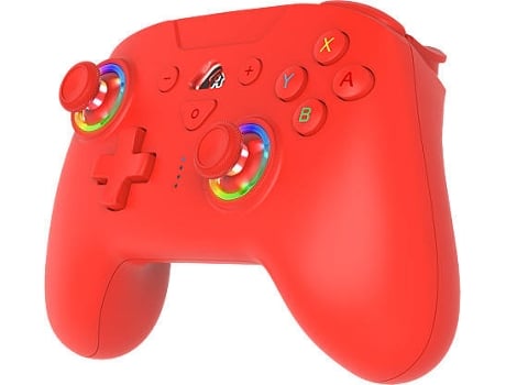 Comando Sem Fio Led Rgb ECOPLAY Para Nsw Vermelho