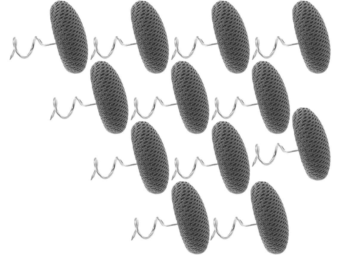 Uonlytech 12-pinos Giratórios Para Saias De Cama E Capas Sofá, Pinos De Metal 17mm, Cinza Escuro, Para Segurar Lençóis E