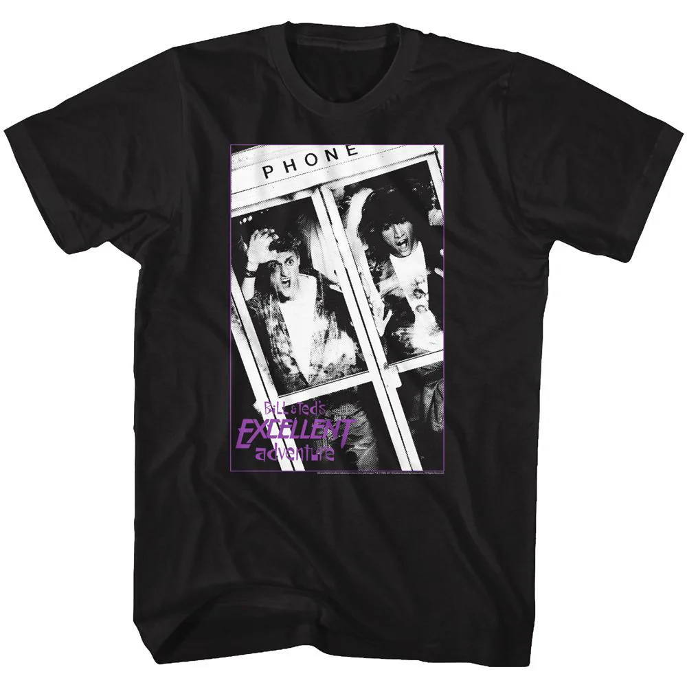 Unisex Adult T-shirt Rockinstone Bill And Ted Bnt Black Sizes