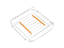 Grelha De Aço Inoxidável Para Fritadeira A Ar, 20 Cm, Multifuncional, Quadrada, Com Espetos, Para Fritadeiras A Ar