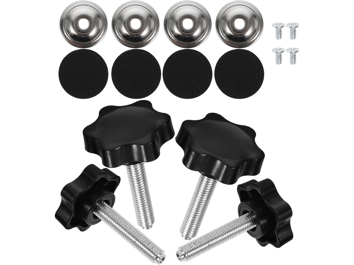 Conjunto Yardwe De 4 Botões Roscados Ergonômicos Plástico E Ferro M8 Com Design Antiderrapante Resistência À Corrosão