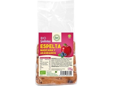 Bolachas SOLNATURAL Espelta- Arandanos Bio (175 g)
