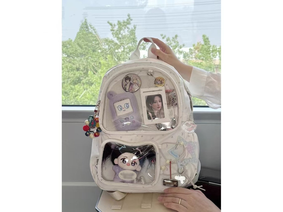 Laxiscreed Mochila Transparente Leve E Resistente Para Estudantes, Moderna E Com Ampla Capacidade