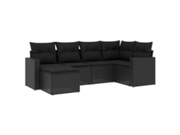 Garden Sofa Set, Garden Sofa Sets Vidaxl Preto Rattan / Vime (n/a)