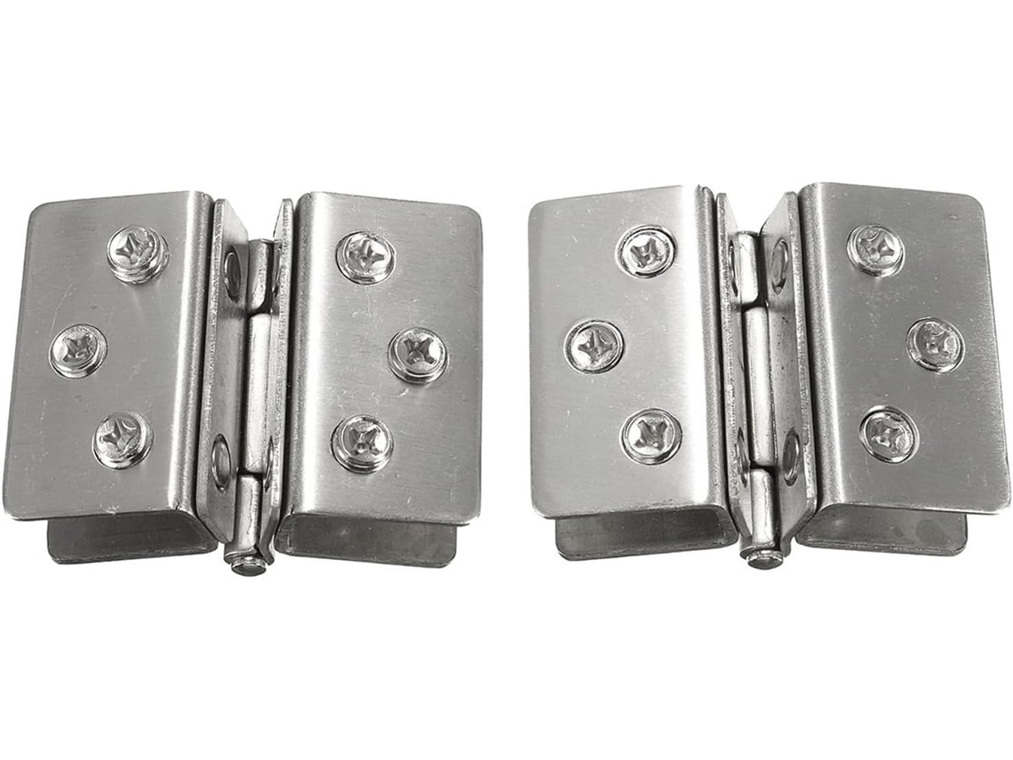 De Aço 180 Graus Para Porta Box Vidro Com Vidros 6 Mm A 12 (pacote 2