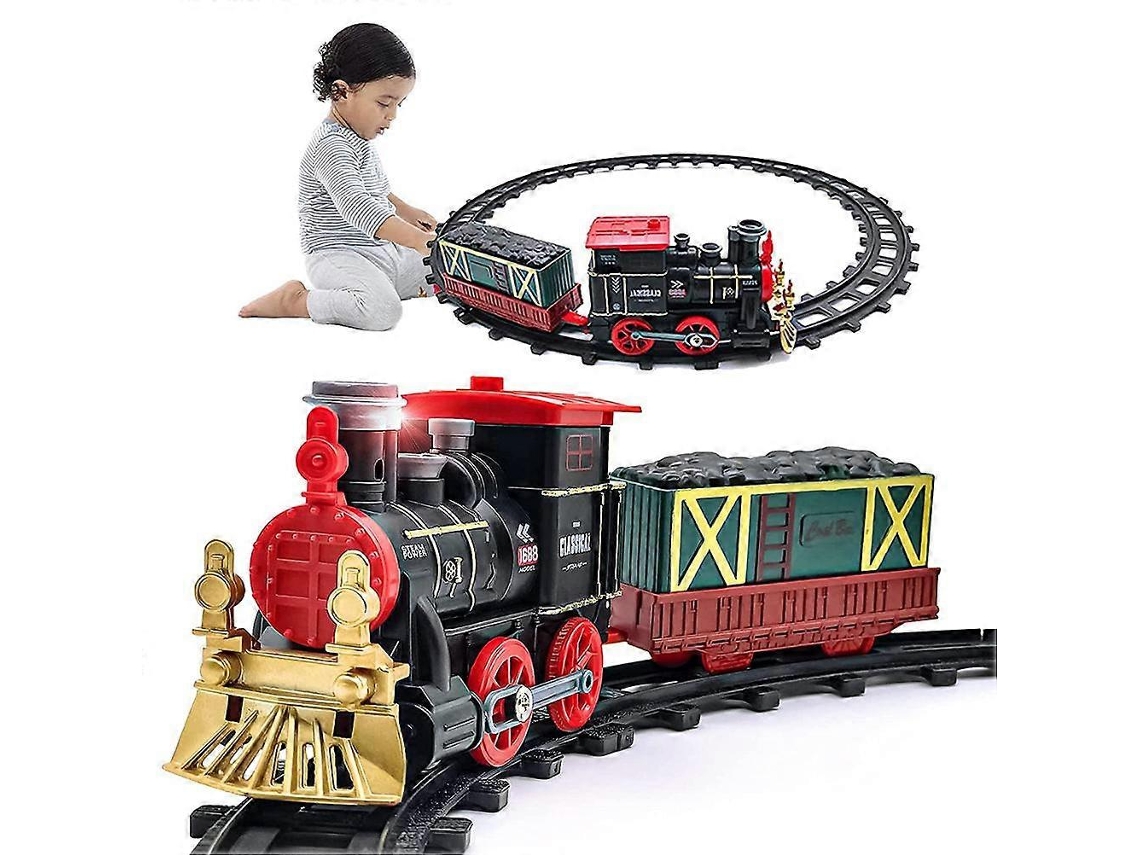 Comboio De Brinquedo Com Carris, Luz E Som