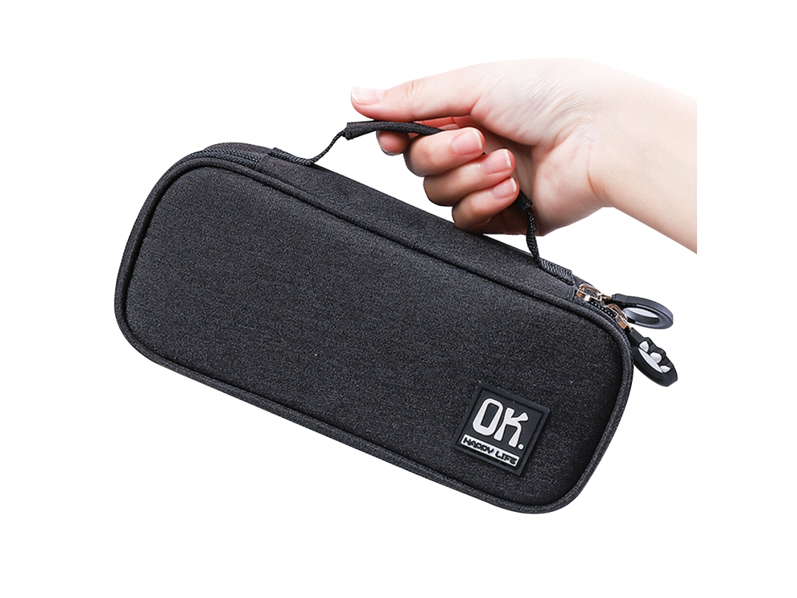 Bolsa Para Lápis Portátil Com Zíper, Bolsa De Material Compacta, Bolsa De Maquiagem