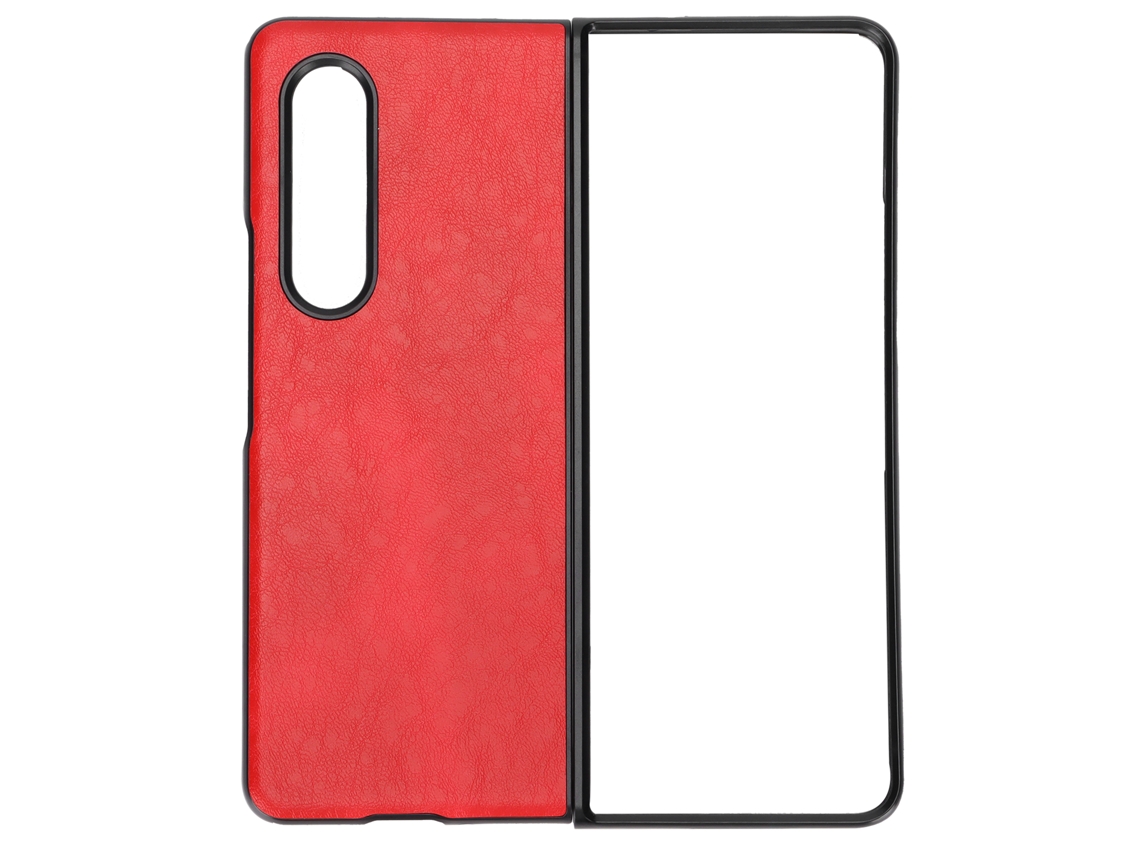 Aetheria capa de Couro Protetora Anti shock para Samsung Galaxy Z Fold 3 Vermelha