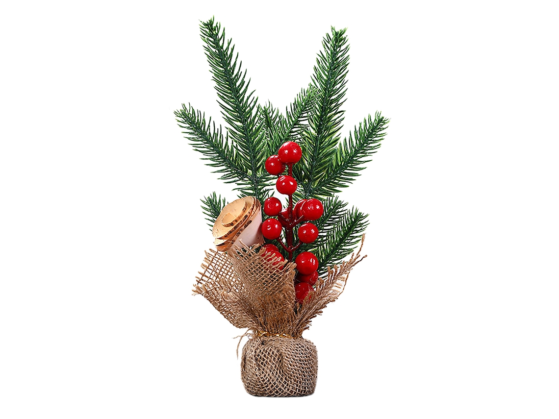 Decoração de Natal Pinha Artificial com Frutas Vermelhas LAXISCREED