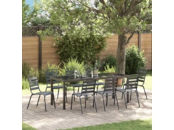 Vidaxl Conjunto De Jantar Para Jardim 9 Unid. Antracite