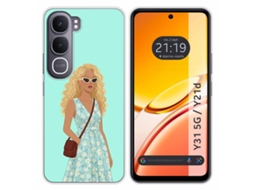 Capa Tumundosmartphone De Silicone Para Vivo Y31 5g / Y21d Design Feminino Com 7 Desenhos