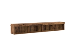 Conjunto 2 Gabinete Para Tv Vidaxl Castanho Derivados De Madeira (100 X 30 X 30 Cm)