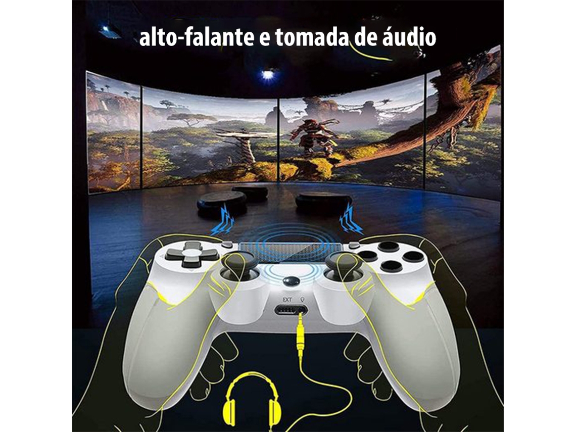 Comando PS4 KINSI Kinsi Dualshock (Wireless - Azul)