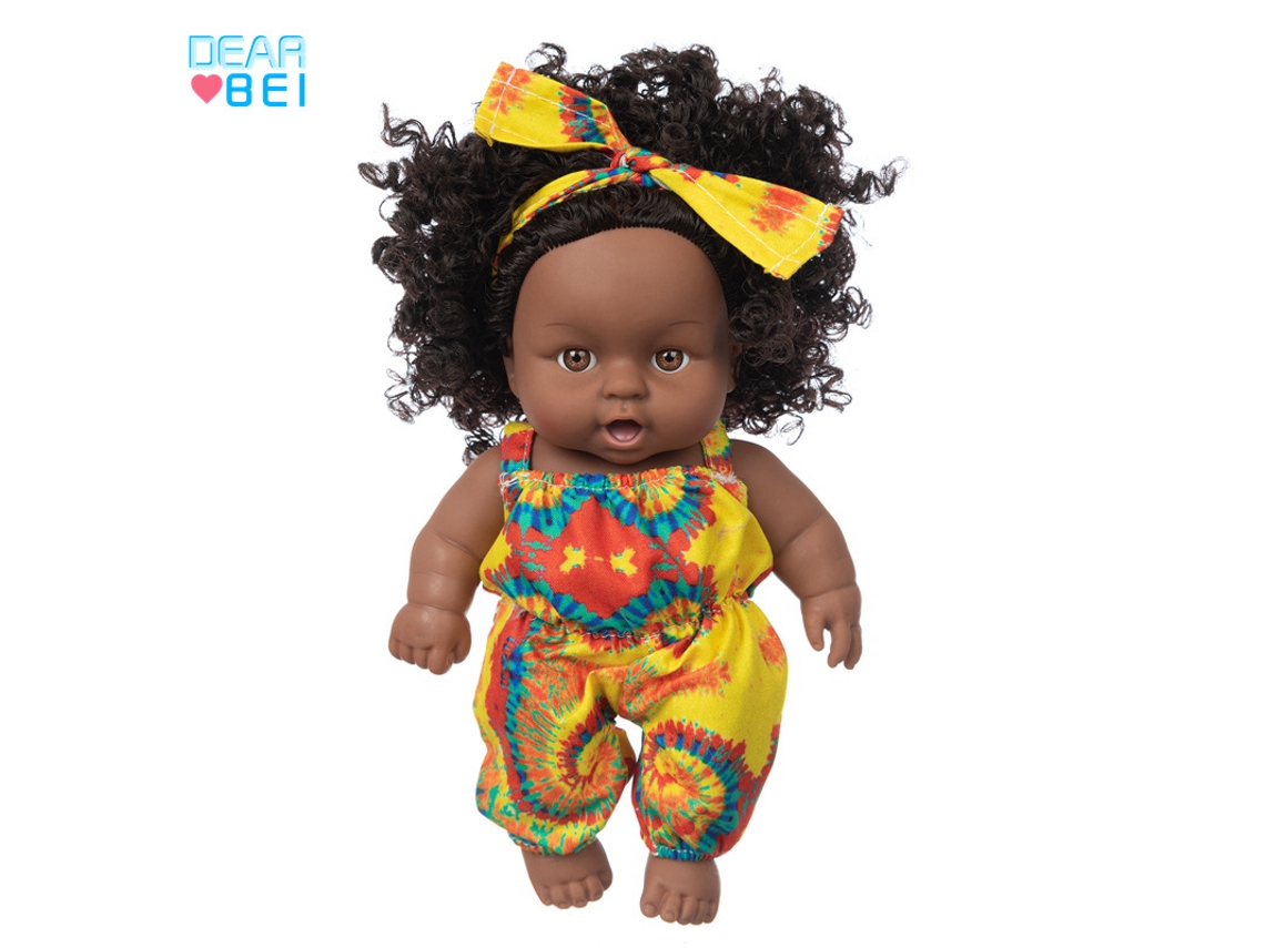 Boneca de 20 Cm , Feita de Vinil Seguro, com Pele Negra Africana, um Presente Ideal para Meninas. MDUG (8 Polegadas)