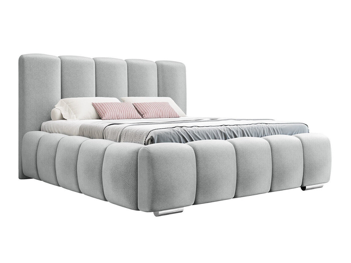 Cama Estofada c/arrumação AMBIHOME GORDON (Cinza - 160x200 cm)