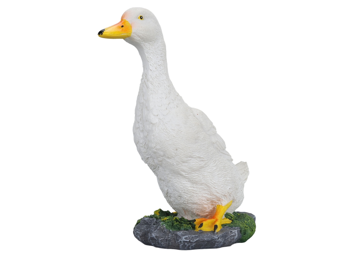 Figurinha de Pato de Resina Decorativa Jardim S/MARCA