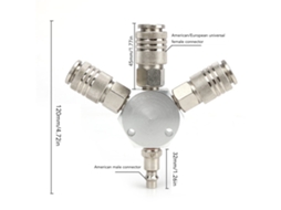 Laxiscreed Válvula De Ar 3 Vias Com Rosca 1/4" Npt Em Alumínio