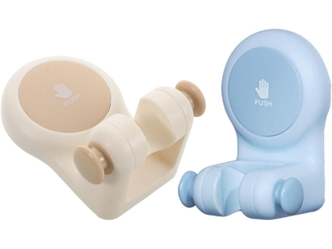 Suporte Para Chuveiro Toyvian Com 2 Peças E Ângulo Ajustável, Instalação Sem Furos, Em Plástico